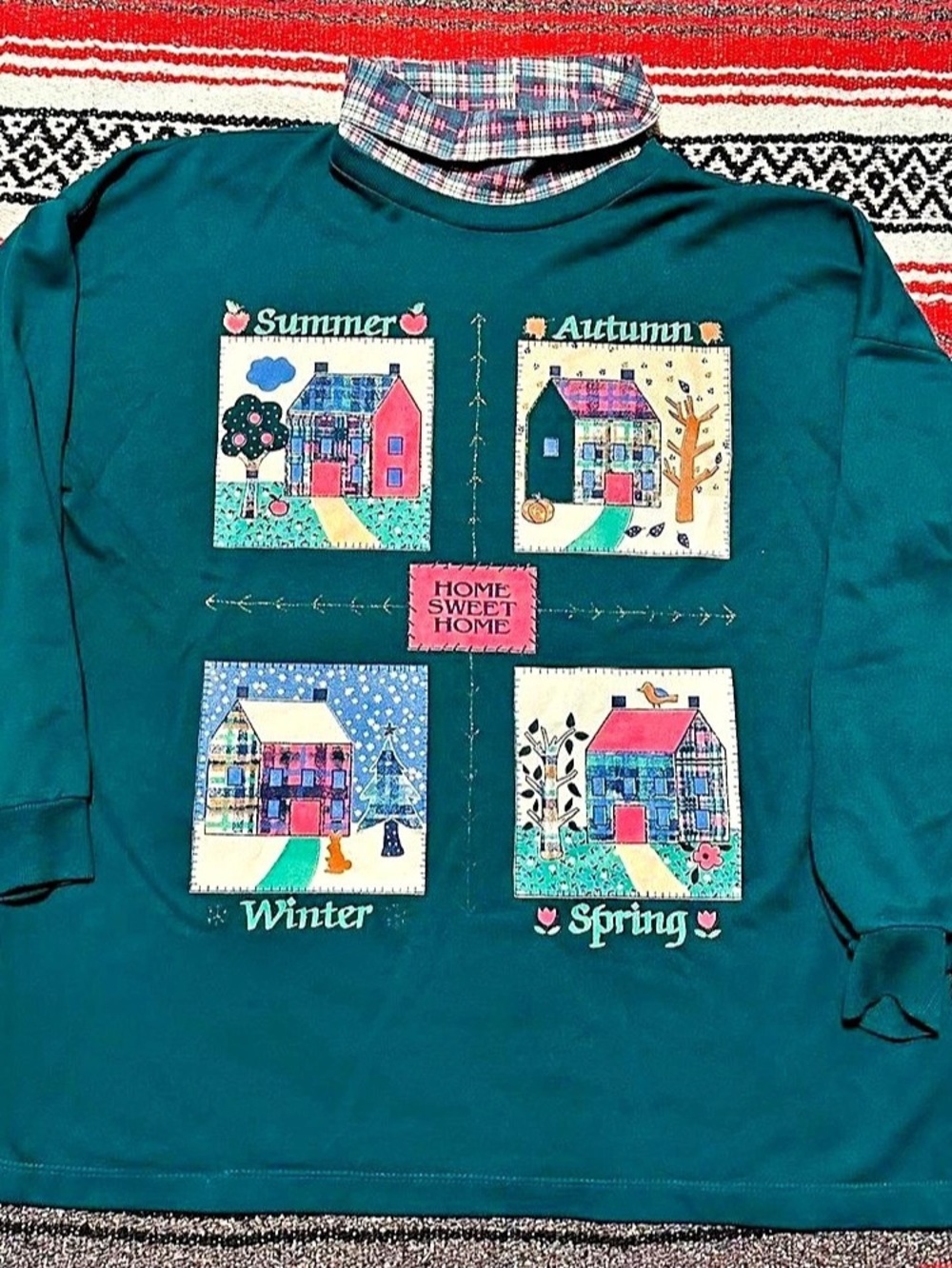 Act III Four Seasons Home Sweet Home Mock Neck Sweatshirt